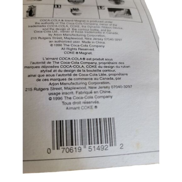 Coca-Cola Magnet 1998 coke bottle on ice burgh No. 51492 in original package - Picture 8 of 11